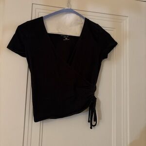 Black Wrap Top